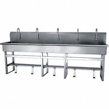 SANI-LAV SaniLav Wash Sta Rect 97inx16-1/2inx8in, 28DV86