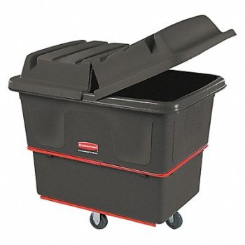 RUBBERMAID COMMERCIAL PRODUCTS Cube Truck HDPE Black 11.9 cu ft., 4UR38