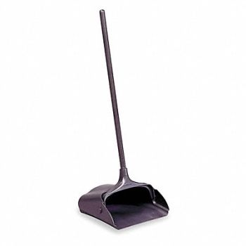 RUBBERMAID COMMERCIAL PRODUCTS Long Handled Dust Pan with Wheels Black, 4YJ48