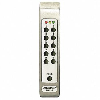 SECURITRON Digital Keypad Pad DK-26 Satin Stainless, 45CF85