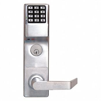LOCDOWN Electronic Lock Brushed Chrome 12 Button, 24U110
