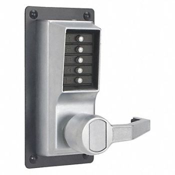 SIMPLEX Push Button Exit Trim Satin Chrome Right, 31NG83