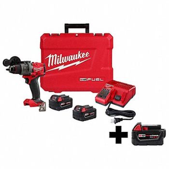 MILWAUKEE M18 FUEL 1/2 Drill Kit 5.0 Battery, 387HH0