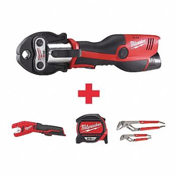 MILWAUKEE Cordless Press Tool Kit w/Battery 12.0V, 290J33