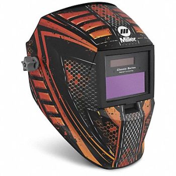 MILLER Welding Helmet Black/Orange/Red/Yellow, 799Z78