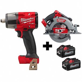 MILWAUKEE M18 1/2 MTIW M18 Circ Saw 2PK M18 6.0, 388TD3