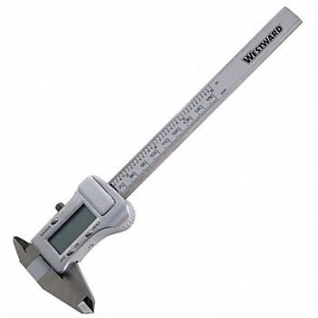 WESTWARD Digital Caliper Fractional 0 to 6 In, 29AD36