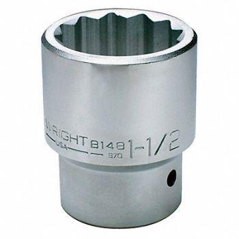 WRIGHT TOOL Socket 1 in Dr 2-1/16 in 12 Pt., 29AN68