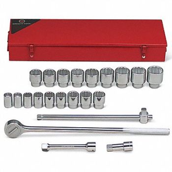 WRIGHT TOOL Skt Wrch St Chrm 12Pt 7/8 - 2 in, 29AT70