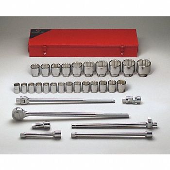 WRIGHT TOOL Skt Wrch St Chrm 12Pt 7/8 - 2 3/8 in, 29AT71