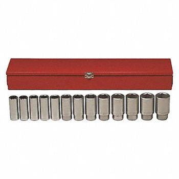 WRIGHT TOOL Skt St Chrm 1/4-1 in 6Pt, 29AT74