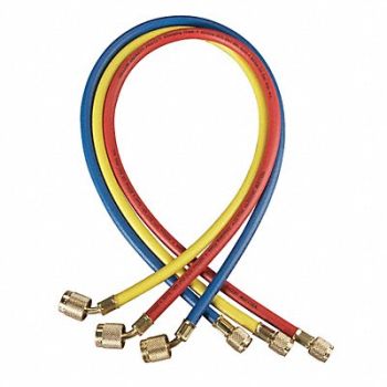 YELLOW JACKET Manifold Hose Set 36 In Red Yellow Blue, 29AU31