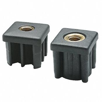 ELESA Tube End Caps 1008 lb Black, 29AU72