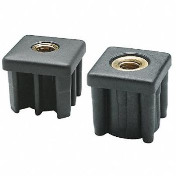 ELESA Tube End Caps 1344 lb Black, 29AU82