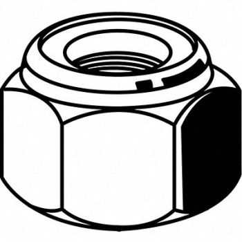 GRAINGER APPROVED LkNt Znc Stl 1/4 -28 7/16x1/4in 100PK, 22RW25