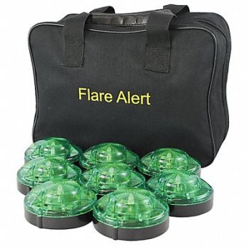 FLAREALERT H5604 LED Road Flare Kit 1 Watt Green, 29DX97