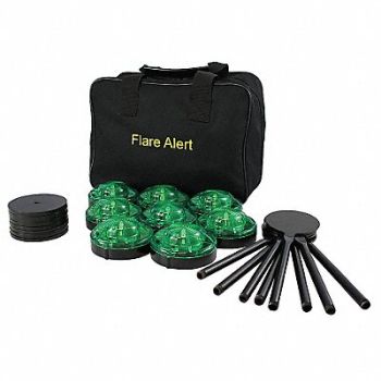 FLAREALERT H5596 LED Road Flare Kit 1 Watt Green, 29DY03