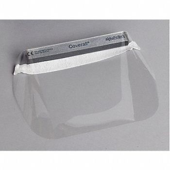 ALPHA PROTECH Disposable Faceshield Assembly Clr PK100, 29DZ83