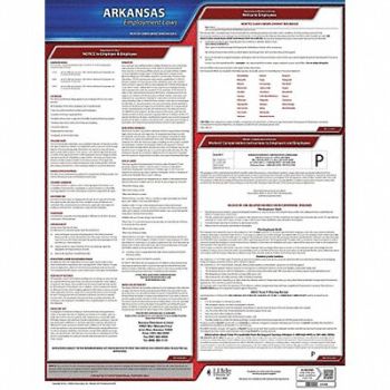 JJ KELLER Labor Law Poster State Labor Law AR, 29DZ87