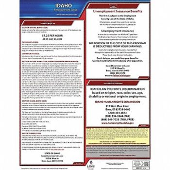 JJ KELLER Labor Law Poster State Labor Law ID, 29DZ98