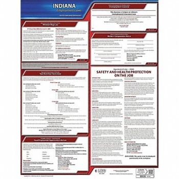 JJ KELLER Labor Law Poster State Labor Law IN, 29EA01