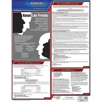 JJ KELLER Labor Law Poster State Labor Law KS, 29EA02