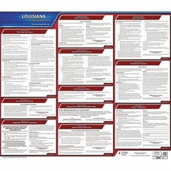 JJ KELLER Labor Law Poster State Labor Law LA, 29EA04