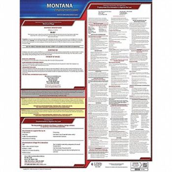 JJ KELLER Labor Law Poster State Labor Law MT, 29EA12