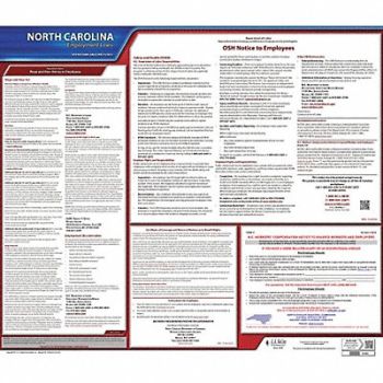 JJ KELLER Labor Law Poster State Labor Law NC, 29EA13