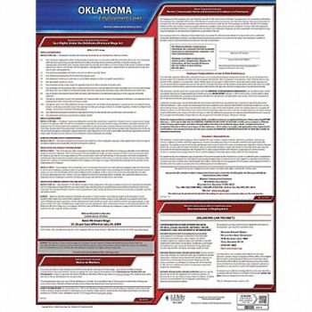 JJ KELLER Labor Law Poster State Labor Law OK, 29EA22