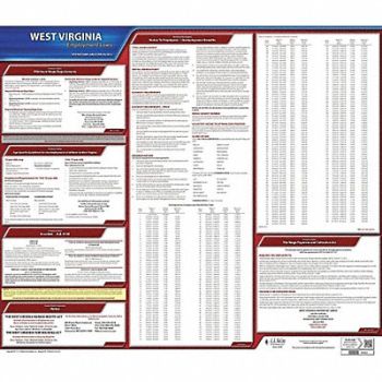 JJ KELLER Labor Law Poster State Labor Law WV, 29EA37