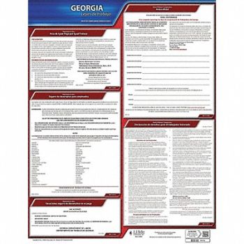 JJ KELLER Labor Law Poster State Labor Law GA, 29EA49