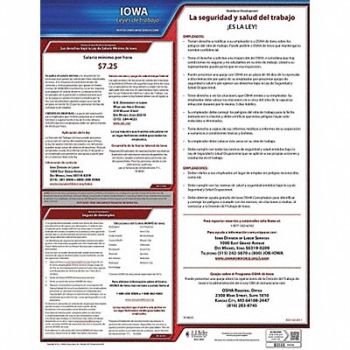 JJ KELLER Labor Law Poster State Labor Law IA, 29EA51