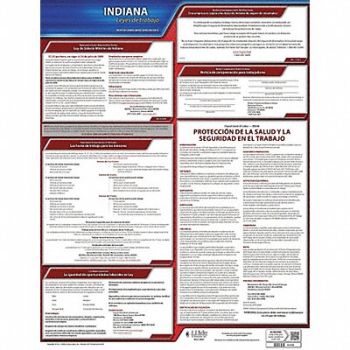 JJ KELLER Labor Law Poster State Labor Law IN, 29EA54