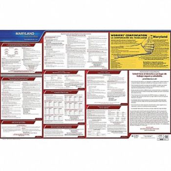 JJ KELLER Labor Law Poster State Labor Law MD, 29EA59