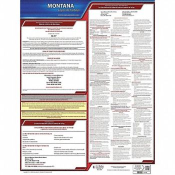JJ KELLER Labor Law Poster State Labor Law MT, 29EA65