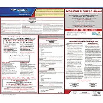 JJ KELLER Labor Law Poster State Labor Law NM, 29EA71