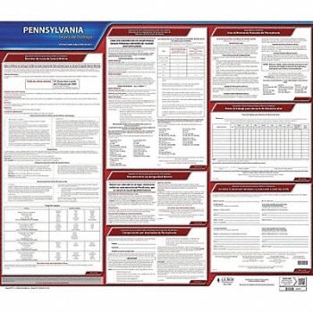 JJ KELLER Labor Law Poster State Labor Law PA, 29EA77