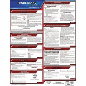 JJ KELLER Labor Law Poster State Labor Law RI, 29EA79
