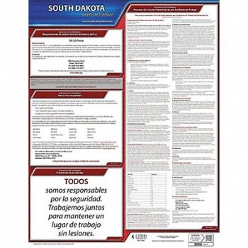 JJ KELLER Labor Law Poster State Labor Law SD, 29EA81
