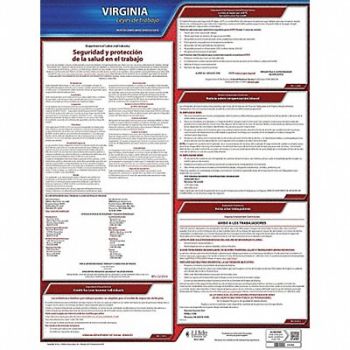 JJ KELLER Labor Law Poster State Labor Law VA, 29EA86