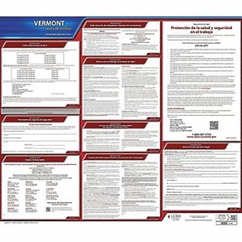JJ KELLER Labor Law Poster State Labor Law VT, 29EA87