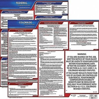 JJ KELLER Labor Law Poster Kit CO English 27 in W, 29EA98