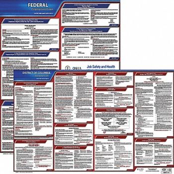JJ KELLER Labor Law Poster Kit DC English 27 in W, 29EA99