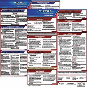 JJ KELLER LaborLaw Poster Fed/STA DE ENG 20inH 1yr, 36EU69