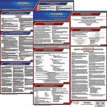 JJ KELLER Labor Law Poster Kit IN English 27 in W, 29EC08