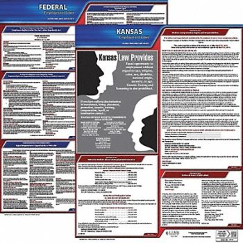 JJ KELLER Labor Law Poster Kit KS English 19 in W, 29EC09