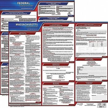 JJ KELLER Labor Law Poster Kit MA English 27 in W, 29EC12
