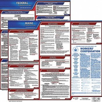 JJ KELLER LaborLaw Poster Fed/STA ME ENG 20inH 3yr, 36EV89