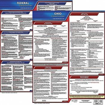 JJ KELLER Labor Law Poster Kit OH English 19 in W, 29EC28